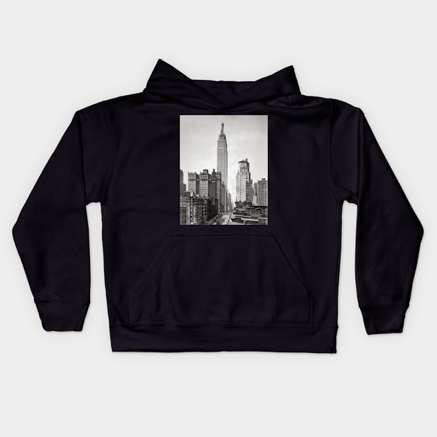 Empire State & Midtown Manhattan, 1931. Vintage Photo Kids Hoodie by historyphoto